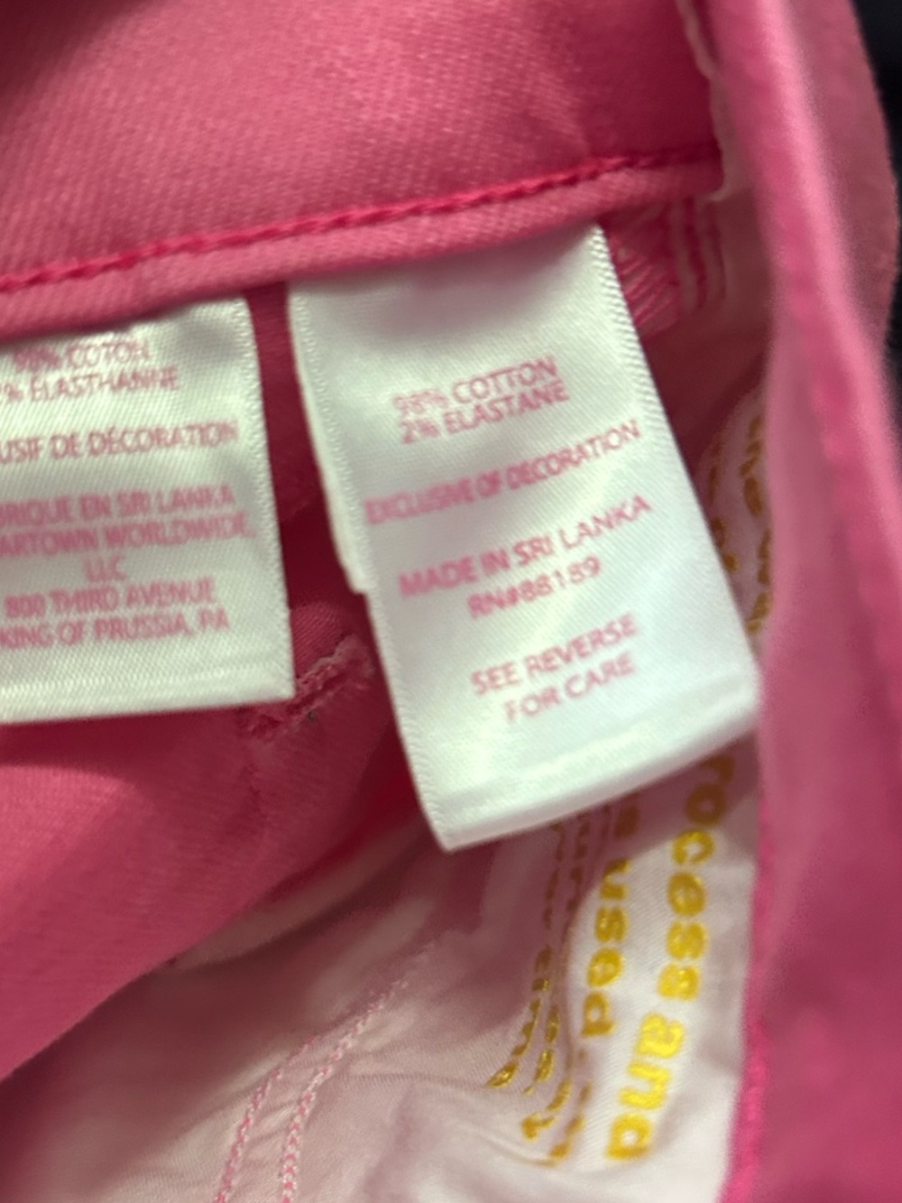 NWT LILLY PULITZER hot pink denim jeans. - Picture 3 of 16